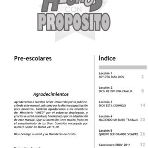 EBDV HECHOS CON PROPOSITO – NIVEL PRE-ESCOLAR