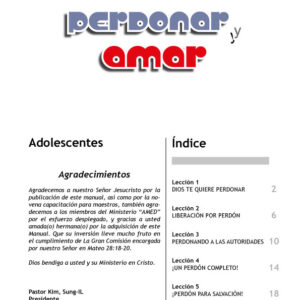EBDV PERDONAR Y AMAR – NIVEL ADOLESCENTES