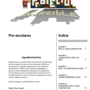 EBDV PROYECTO INCREIBLE – NIVEL PRE-ESCOLAR