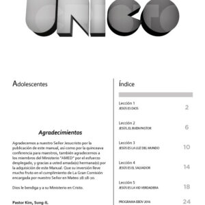 EBDV UNICO – NIVEL ADOLESCENTES